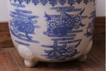 アンティーク雑貨　アンティーク　大正〜昭和初期　印判植木鉢