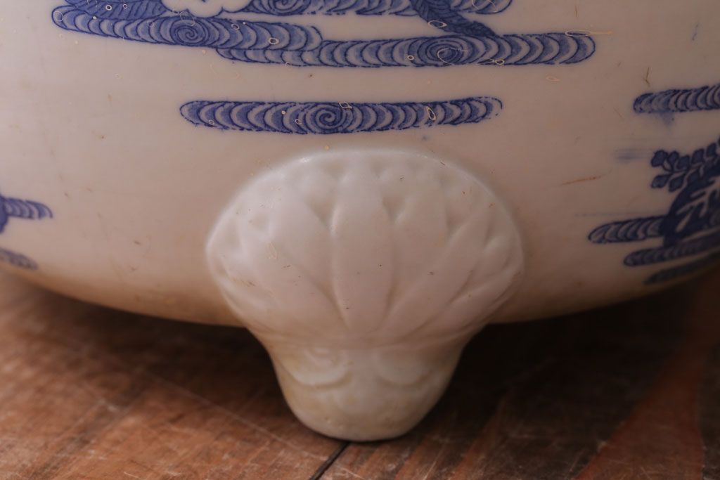 アンティーク雑貨　アンティーク　大正〜昭和初期　印判植木鉢