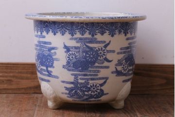 アンティーク雑貨　アンティーク　大正〜昭和初期　印判植木鉢