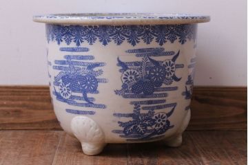 アンティーク雑貨　アンティーク　大正〜昭和初期　印判植木鉢