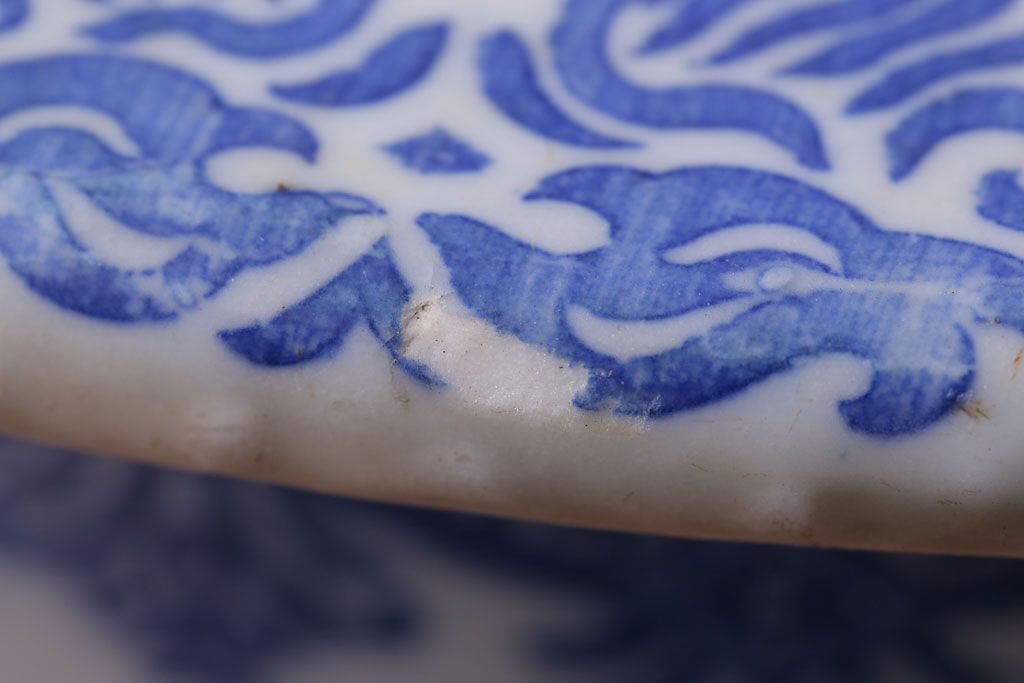 アンティーク雑貨　アンティーク　大正〜昭和初期　印判植木鉢