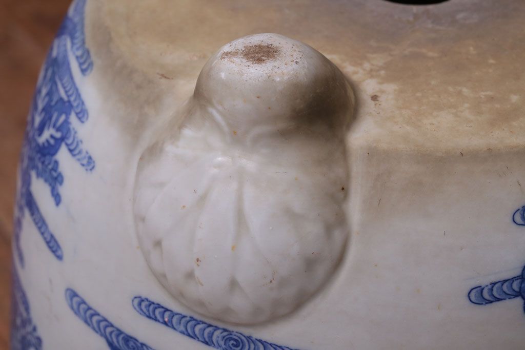 アンティーク雑貨　アンティーク　大正〜昭和初期　印判植木鉢