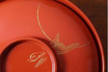 アンティーク　大正〜昭和初期　木製沈金蒔絵椀10客(2)