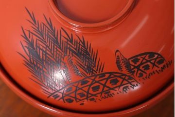 アンティーク　大正〜昭和初期　木製沈金蒔絵椀10客(2)