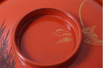 アンティーク　大正〜昭和初期　木製沈金蒔絵椀10客(2)