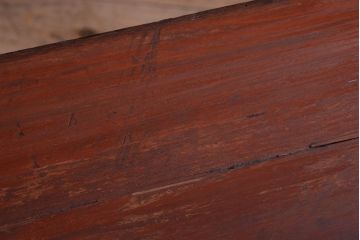 レトロ家具　昭和レトロ　前面欅材!角脚付きのシンプルなローチェスト(ローボード・衣装箪笥)(1)