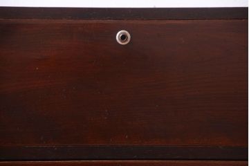 レトロ家具　昭和レトロ　前面欅材!角脚付きのシンプルなローチェスト(ローボード・衣装箪笥)(2)