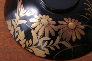 アンティーク雑貨　アンティーク　昭和三年　木製蒔絵椀10客