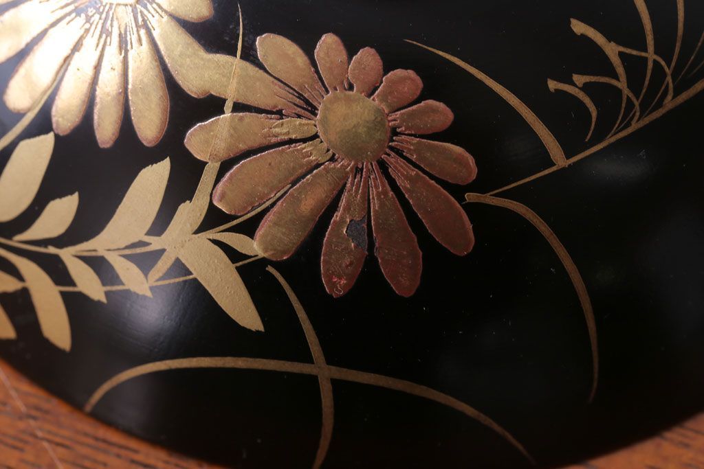 アンティーク雑貨　アンティーク　昭和三年　木製蒔絵椀10客