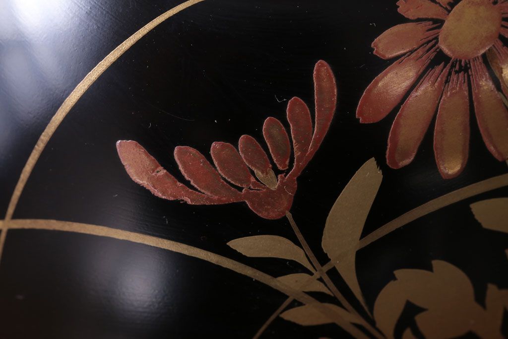 アンティーク雑貨　アンティーク　昭和三年　木製蒔絵椀10客