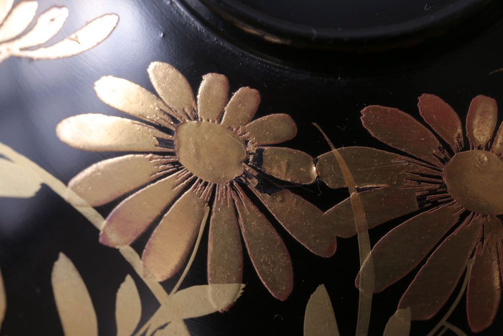 アンティーク雑貨　アンティーク　昭和三年　木製蒔絵椀10客