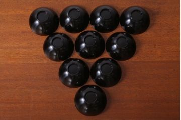 アンティーク雑貨　アンティーク　昭和三年　木製蒔絵椀10客