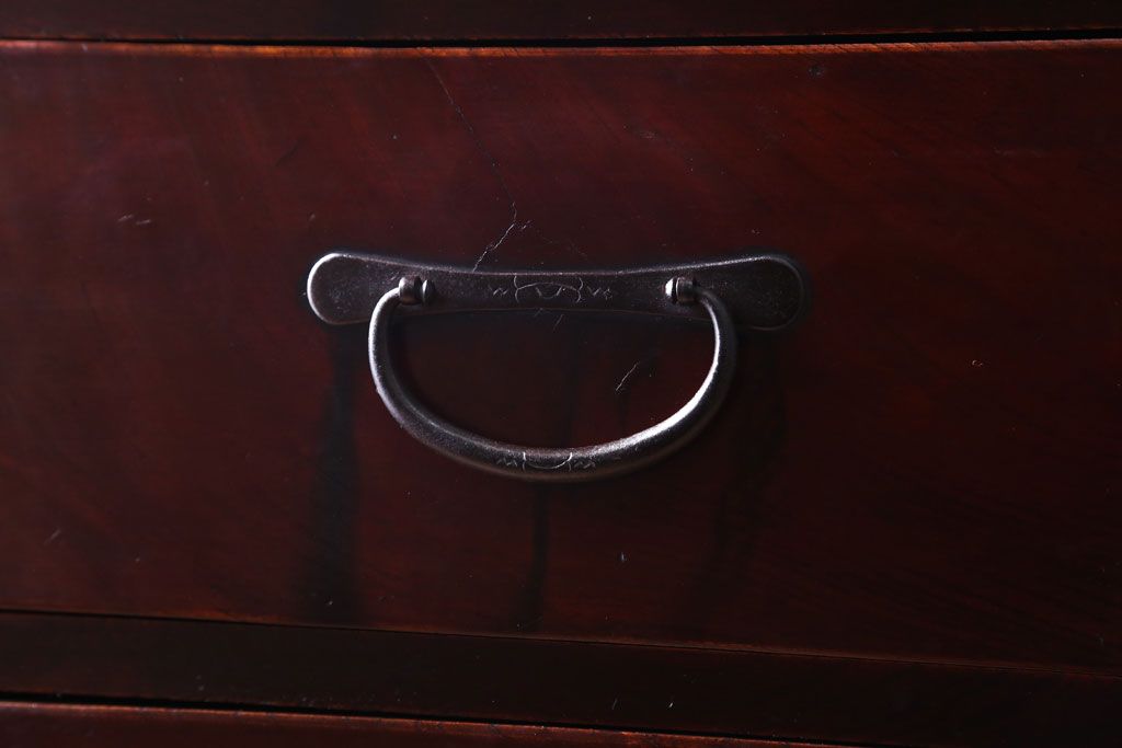 アンティーク家具　古民具・骨董　明治〜大正期　前面欅材!古い木製の重ね衣装箪笥