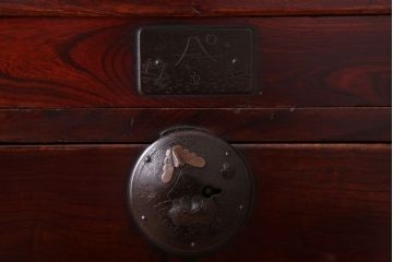 アンティーク家具　古民具・骨董　明治〜大正期　前面欅材!古い木製の重ね衣装箪笥