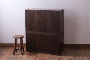 アンティーク家具　古民具・骨董　明治〜大正期　前面欅材!古い木製の重ね衣装箪笥