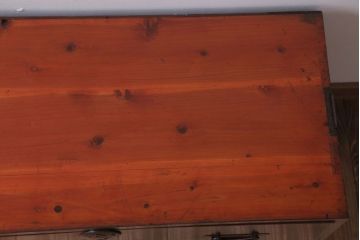 アンティーク家具　古民具・骨董　明治〜大正期　前面欅材!古い木製の重ね衣装箪笥