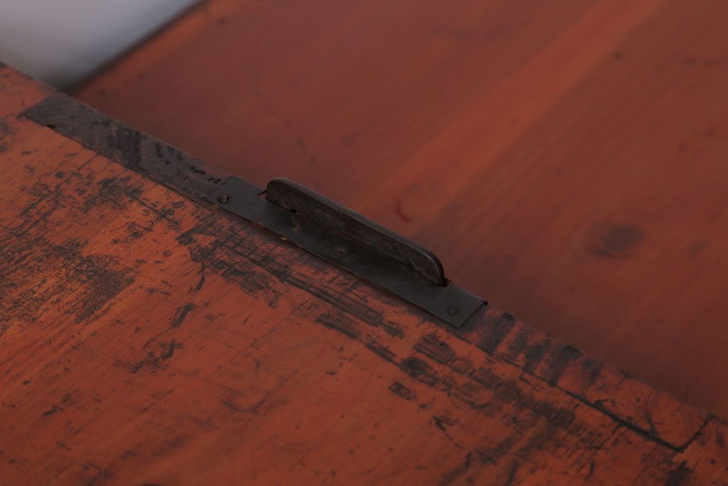 アンティーク家具　古民具・骨董　明治〜大正期　前面欅材!古い木製の重ね衣装箪笥