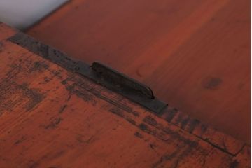 アンティーク家具　古民具・骨董　明治〜大正期　前面欅材!古い木製の重ね衣装箪笥