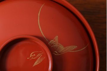 アンティーク 昭和三年　木製沈金蒔絵椀10客