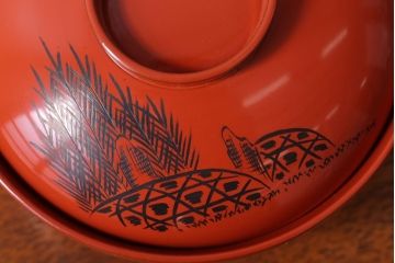 アンティーク 昭和三年　木製沈金蒔絵椀10客