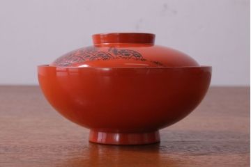 アンティーク 昭和三年　木製沈金蒔絵椀10客