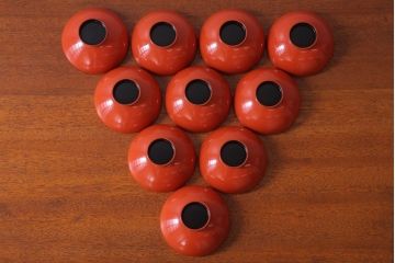 アンティーク 昭和三年　木製沈金蒔絵椀10客