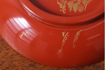 アンティーク雑貨　アンティーク　昭和初期!木製沈金蒔絵椀10客