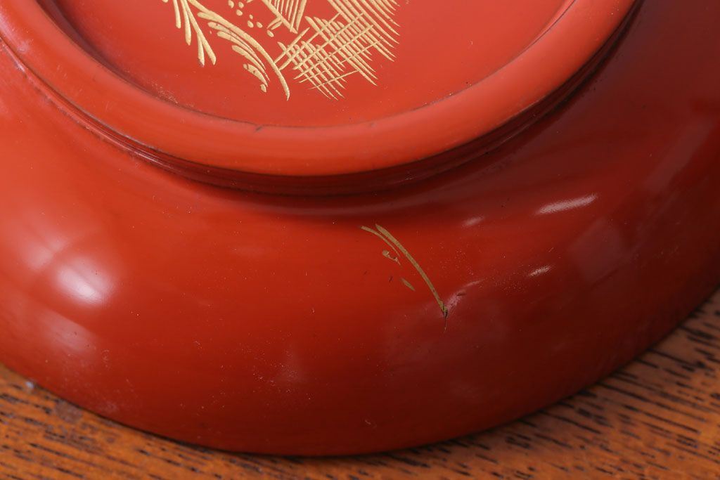 アンティーク雑貨　アンティーク　昭和初期!木製沈金蒔絵椀10客