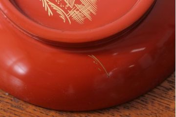 アンティーク雑貨　アンティーク　昭和初期!木製沈金蒔絵椀10客