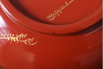 アンティーク雑貨　アンティーク　昭和初期!木製沈金蒔絵椀10客