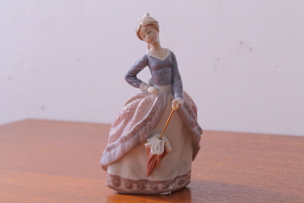 アンティーク雑貨　リヤドロ(LLADRO) EVITA(エビータ)　傘と少女