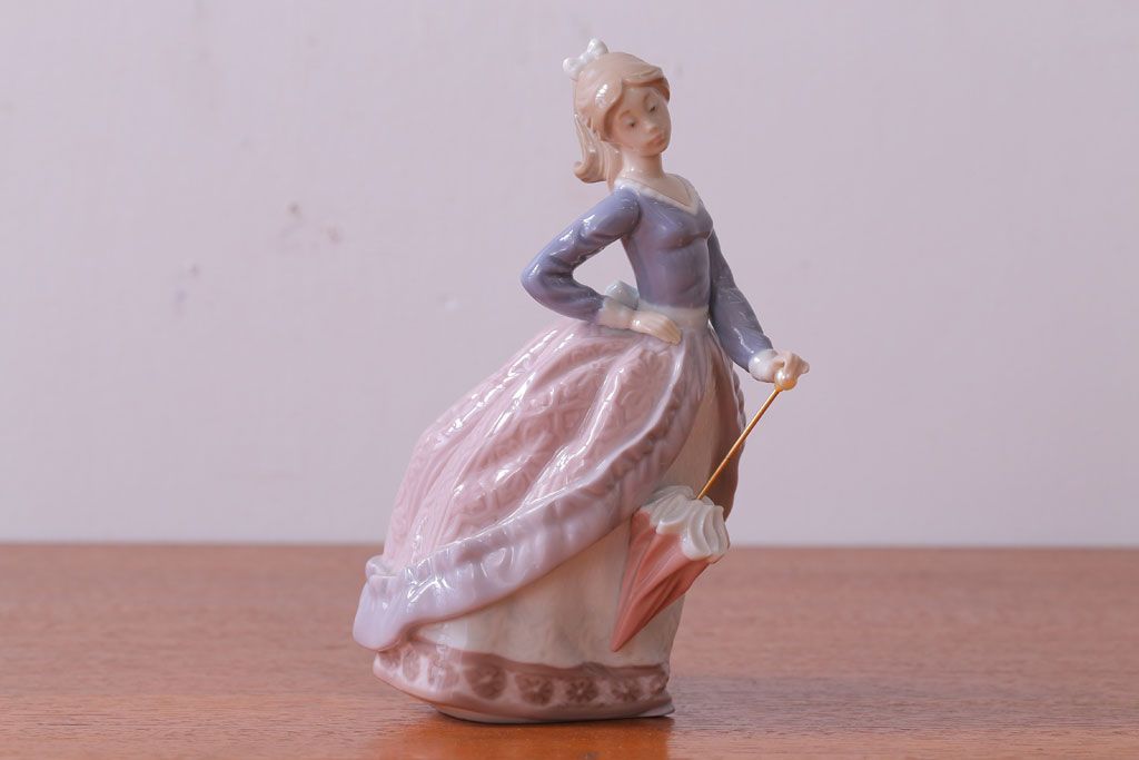 アンティーク雑貨　リヤドロ(LLADRO) EVITA(エビータ)　傘と少女