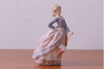 アンティーク雑貨　リヤドロ(LLADRO) EVITA(エビータ)　傘と少女