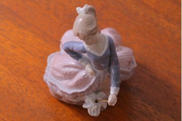 アンティーク雑貨　リヤドロ(LLADRO) EVITA(エビータ)　傘と少女