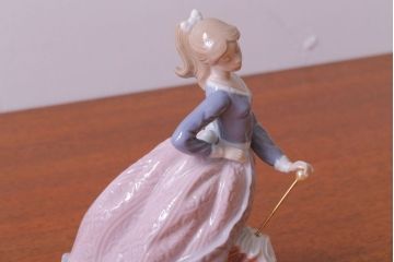 アンティーク雑貨　リヤドロ(LLADRO) EVITA(エビータ)　傘と少女