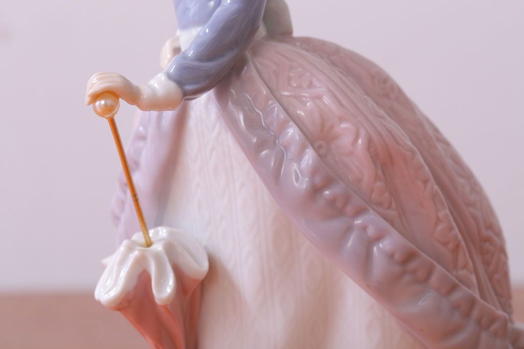 アンティーク雑貨　リヤドロ(LLADRO) EVITA(エビータ)　傘と少女