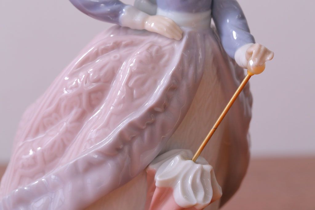 アンティーク雑貨　リヤドロ(LLADRO) EVITA(エビータ)　傘と少女