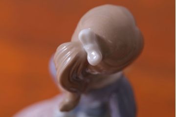 アンティーク雑貨　リヤドロ(LLADRO) EVITA(エビータ)　傘と少女