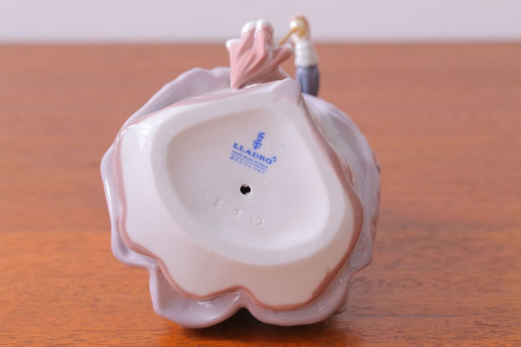 アンティーク雑貨　リヤドロ(LLADRO) EVITA(エビータ)　傘と少女