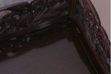 中古　民芸家具　最高級!彫刻が素晴らしい唐木サイドボード(収納棚)