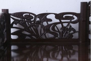 中古　民芸家具　最高級!彫刻が素晴らしい唐木サイドボード(収納棚)