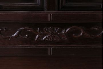 中古　民芸家具　最高級!彫刻が素晴らしい唐木サイドボード(収納棚)