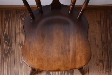 中古　飛騨産業　キツツキマーク　スティックバック回転椅子