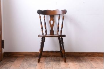 中古　飛騨産業　キツツキマーク　スティックバックチェア(1)