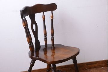 中古　飛騨産業　キツツキマーク　スティックバックチェア(1)