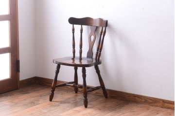 中古　飛騨産業　キツツキマーク　スティックバックチェア(2)