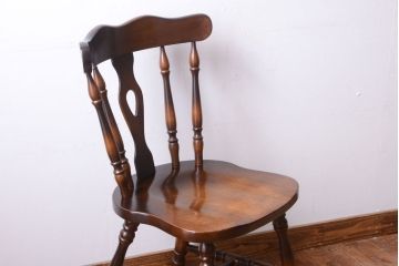 中古　飛騨産業　キツツキマーク　スティックバックチェア(2)