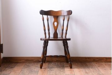 中古　飛騨産業　キツツキマーク　スティックバックチェア(3)