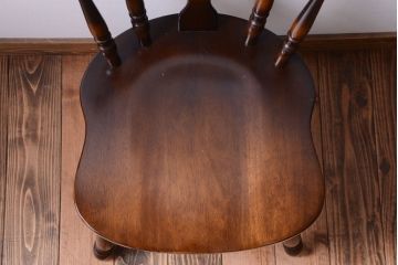 中古　飛騨産業　キツツキマーク　スティックバックチェア(3)