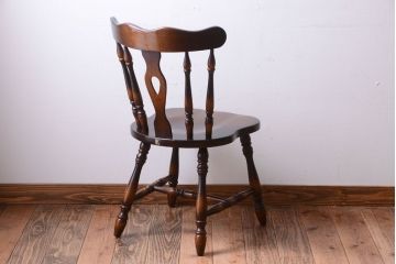 中古　飛騨産業　キツツキマーク　スティックバックチェア(3)